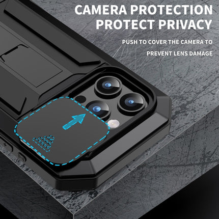 R-JUST Sliding Camera IP54 Life Waterproof Holder Phone Case, For iPhone 15