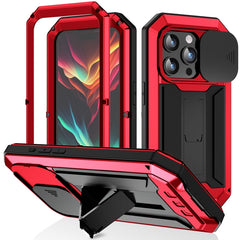 R-JUST Sliding Camera IP54 Life Waterproof Holder Phone Case, For iPhone 15 Pro, For iPhone 15 Plus, For iPhone 15