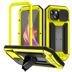 R-JUST Sliding Camera IP54 Life Waterproof Holder Phone Case, For iPhone 16 Pro Max, For iPhone 16 Pro, For iPhone 16 Plus, For iPhone 16, For iPhone 15 Pro Max, For iPhone 15 Pro, For iPhone 15 Plus, For iPhone 15