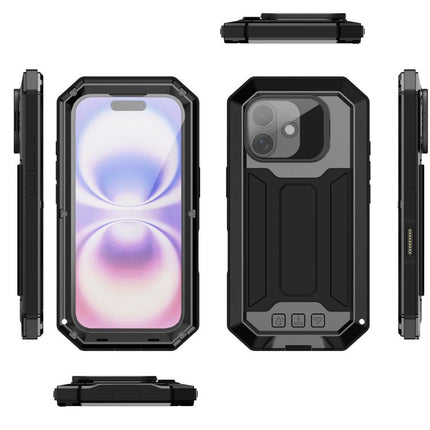 R-JUST Sliding Camera IP54 Life Waterproof Holder Phone Case, For iPhone 16 Pro, For iPhone 16 Plus, For iPhone 16, For iPhone 15 Pro Max, For iPhone 15 Pro, For iPhone 15 Plus