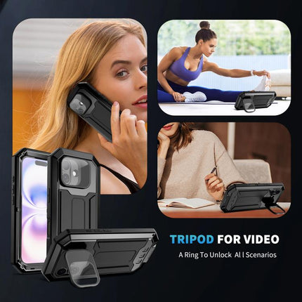 R-JUST Sliding Camera IP54 Life Waterproof Holder Phone Case, For iPhone 16 Pro, For iPhone 16 Plus, For iPhone 16, For iPhone 15 Pro Max, For iPhone 15 Pro, For iPhone 15 Plus