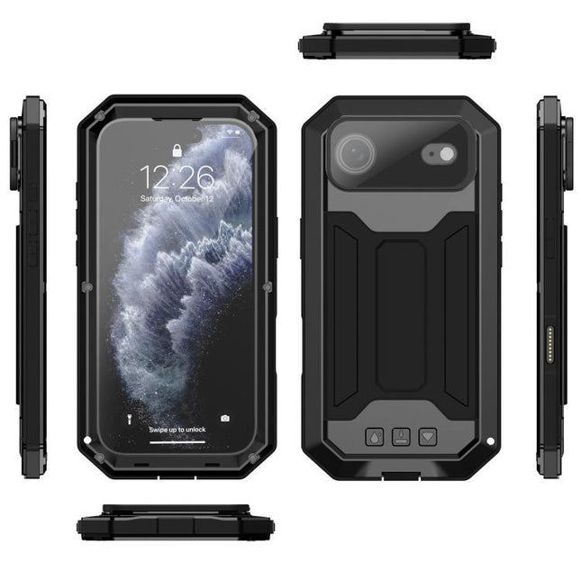 R-JUST Sliding Camera IP54 Life Waterproof Holder Phone Case, For iPhone 16 Pro, For iPhone 16 Plus, For iPhone 16, For iPhone 15 Pro Max, For iPhone 15 Pro, For iPhone 15 Plus