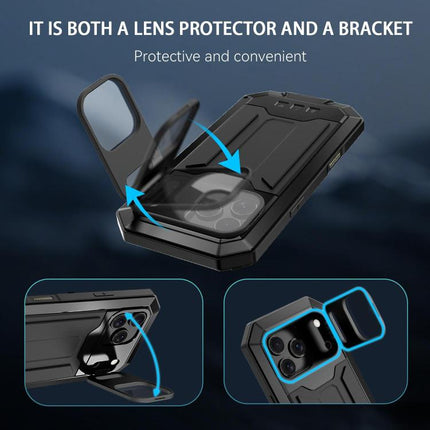 R-JUST Sliding Camera IP54 Life Waterproof Holder Phone Case, For iPhone 17e / 16e, For iPhone 17 Pro Max, For iPhone 17 Pro, For iPhone 17, For iPhone Air, For iPhone 16 Pro Max
