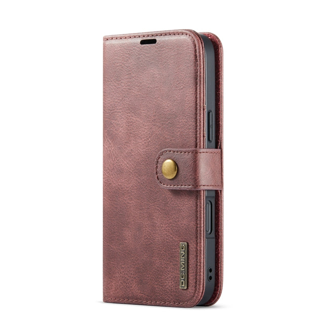 DG.MING Crazy Horse Texture Detachable Magnetic Leather Phone Case