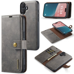 DG.MING Crazy Horse Texture Detachable Magnetic Leather Phone Case