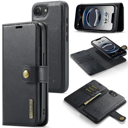 DG.MING Crazy Horse Texture Detachable Magnetic Leather Phone Case