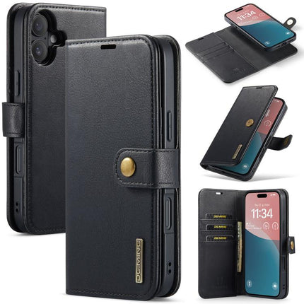DG.MING Crazy Horse Texture Detachable Magnetic Leather Phone Case