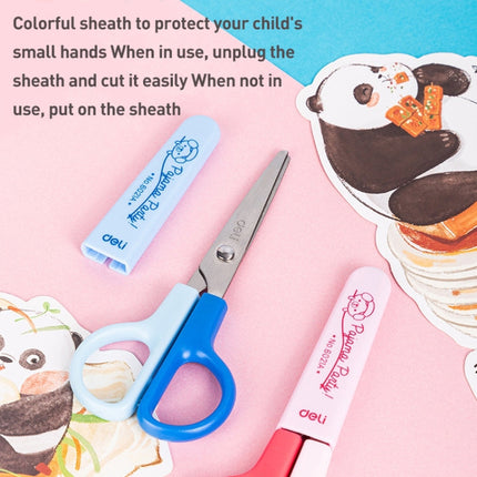 Deli 6021A Student Scissors Mini Portable Children Handmade Paper-cut Scissors