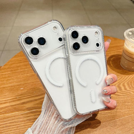 Fine Hole MagSafe Magnetic Clear Acrylic TPU Case
