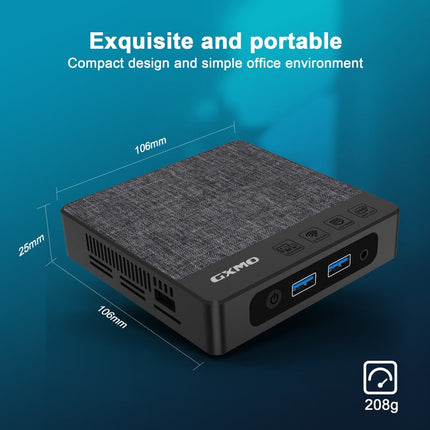 GXMO N42 Windows 11 Intel Gemini Lake N4020C Mini PC NVME SSD WiFi Mini Desktop Computer, 4GB+64GB, 4GB+64GB+256GB