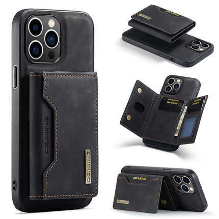 DG.MING M2 Series 3-Fold Card Bag Wallet Leather Phone Case, For iPhone 16, For iPhone 15 Pro Max, For iPhone 15 Pro, For iPhone 15 Plus