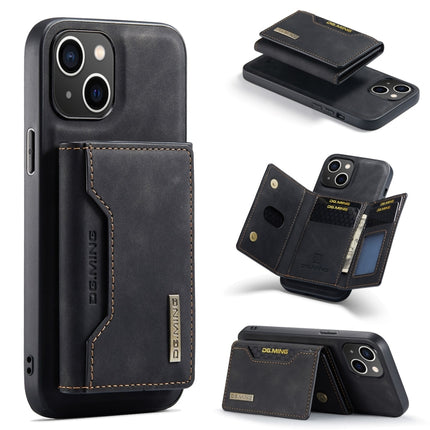 DG.MING M2 Series 3-Fold Card Bag Wallet Leather Phone Case, For iPhone 16, For iPhone 15 Pro Max, For iPhone 15 Pro, For iPhone 15 Plus