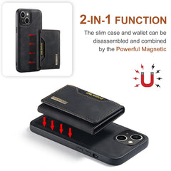DG.MING M2 Series 3-Fold Card Bag Wallet Leather Phone Case