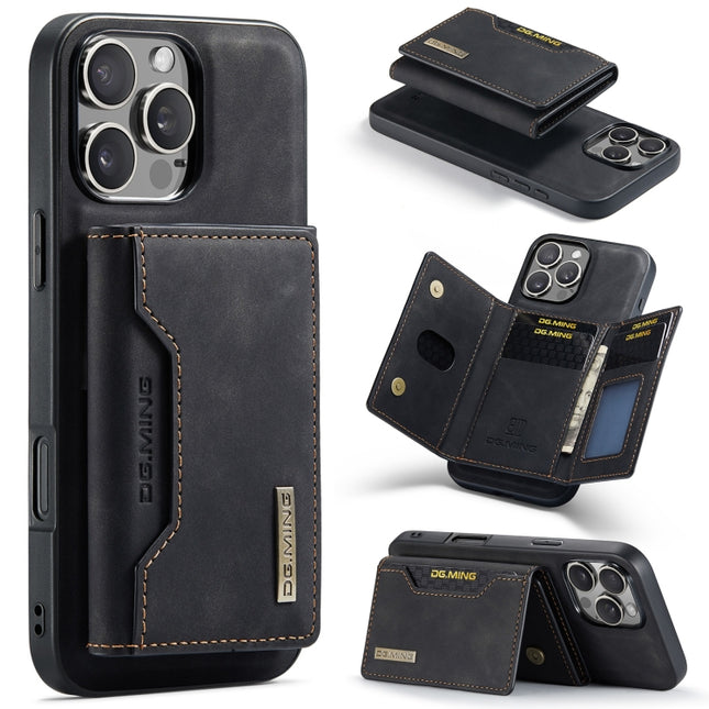 DG.MING M2 Series 3-Fold Card Bag Wallet Leather Phone Case, For iPhone Air, For iPhone 16 Pro Max, For iPhone 16 Pro, For iPhone 16 Plus
