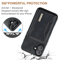DG.MING M2 Series 3-Fold Card Bag Wallet Leather Phone Case