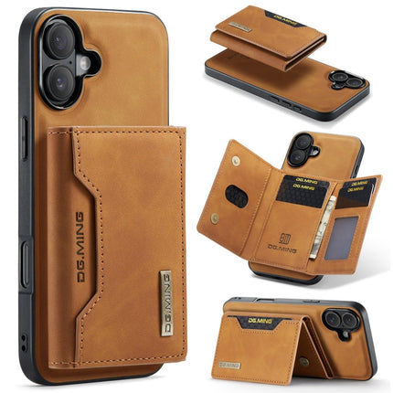 DG.MING M2 Series 3-Fold Card Bag Wallet Leather Phone Case