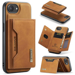 DG.MING M2 Series 3-Fold Card Bag Wallet Leather Phone Case, For iPhone 16e, For iPhone 16 Pro Max, For iPhone 16 Pro, For iPhone 16 Plus