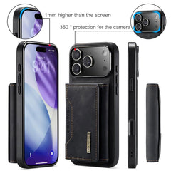 DG.MING M2 Series 3-Fold Card Bag Wallet Leather Phone Case