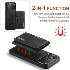 DG.MING M2 Series 3-Fold Card Bag Wallet Leather Phone Case