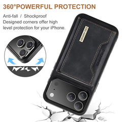 DG.MING M2 Series 3-Fold Card Bag Wallet Leather Phone Case