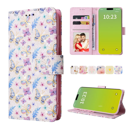 Bronzing Painting RFID Leather Case, For iPhone 16, For iPhone 15 Pro Max, For iPhone 15 Pro, For iPhone 15 Plus