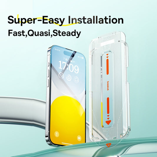 Baseus Sapphire Series Dustproof HD Tempered Glass Film, For iPhone 15 Pro