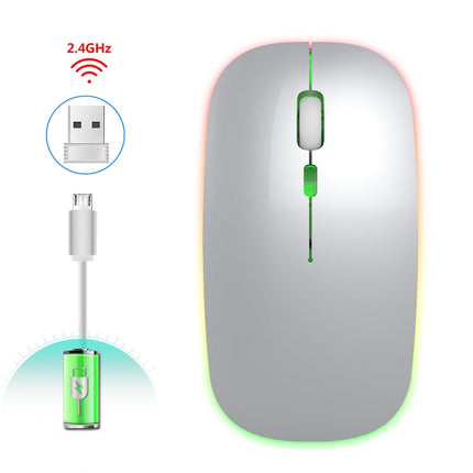 HXSJ M40 2.4GHZ 800,1200,1600dpi Third Gear Adjustment Colorful Wireless Mouse USB Rechargeable