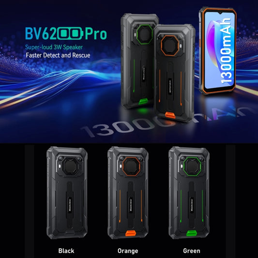 Blackview BV6200 Pro, IP68/IP69K/MIL-STD-810H, 6.56 inch Android 13 MediaTek Helio P35 Octa Core, Network: 4G, OTG, NFC, 4GB+128GB, 6GB+128GB