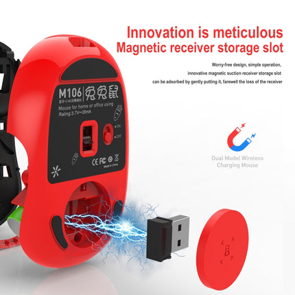 HXSJ M106 2.4GHZ 1600dpi Single-mode Wireless Mouse USB Rechargeable