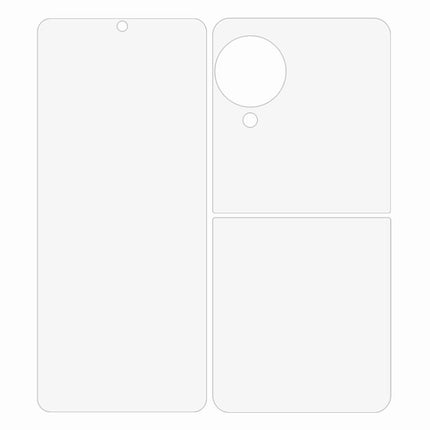 3 in 1 Full Screen Protector Explosion-proof Hydrogel Film, For OPPO Find N3 Flip, For OPPO Find N3