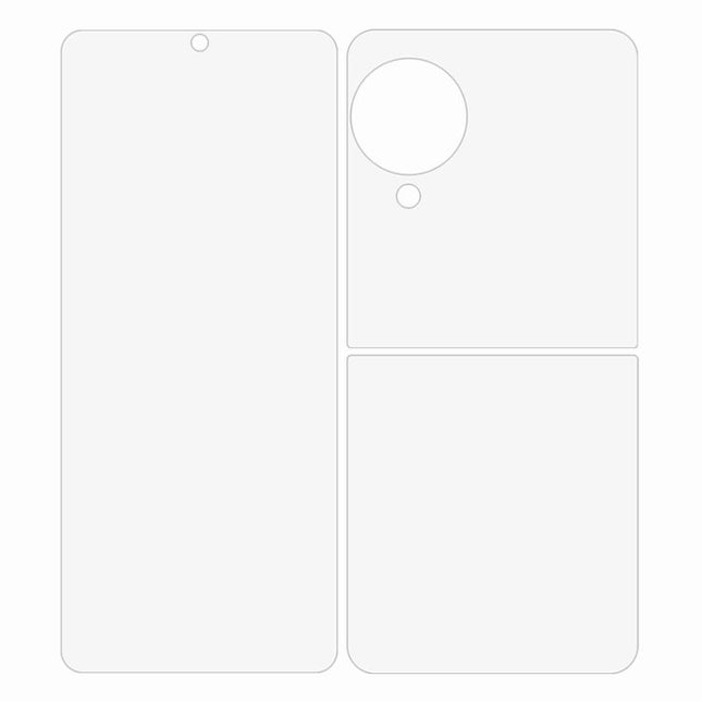 3 in 1 Full Screen Protector Explosion-proof Hydrogel Film, For OPPO Find N3 Flip, For OPPO Find N3