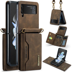 DG.MING M2 Series Card Bag Magnetic Leather Phone Case, For Samsung Galaxy Z Flip6 / Flip7 FE, For Samsung Galaxy Z Flip5 5G, For Samsung Galaxy Z Flip4 5G, For Samsung Galaxy Z Flip3 5G