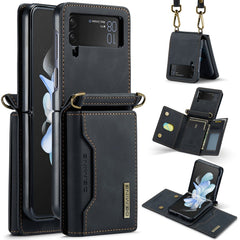 DG.MING M2 Series Card Bag Magnetic Leather Phone Case, For Samsung Galaxy Z Flip6 / Flip7 FE, For Samsung Galaxy Z Flip5 5G, For Samsung Galaxy Z Flip4 5G, For Samsung Galaxy Z Flip3 5G