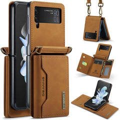 DG.MING M2 Series Card Bag Magnetic Leather Phone Case, For Samsung Galaxy Z Flip6 / Flip7 FE, For Samsung Galaxy Z Flip5 5G, For Samsung Galaxy Z Flip4 5G, For Samsung Galaxy Z Flip3 5G