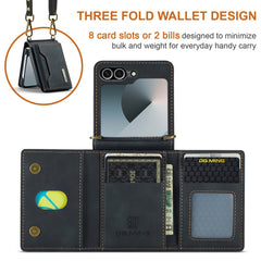 DG.MING M2 Series Card Bag Magnetic Leather Phone Case, For Samsung Galaxy Z Flip6 / Flip7 FE, For Samsung Galaxy Z Flip5 5G, For Samsung Galaxy Z Flip4 5G, For Samsung Galaxy Z Flip3 5G