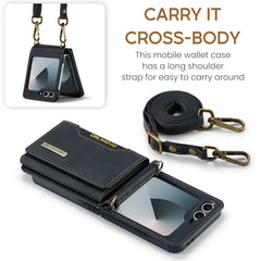 DG.MING M2 Series Card Bag Magnetic Leather Phone Case, For Samsung Galaxy Z Flip6 / Flip7 FE, For Samsung Galaxy Z Flip5 5G, For Samsung Galaxy Z Flip4 5G, For Samsung Galaxy Z Flip3 5G