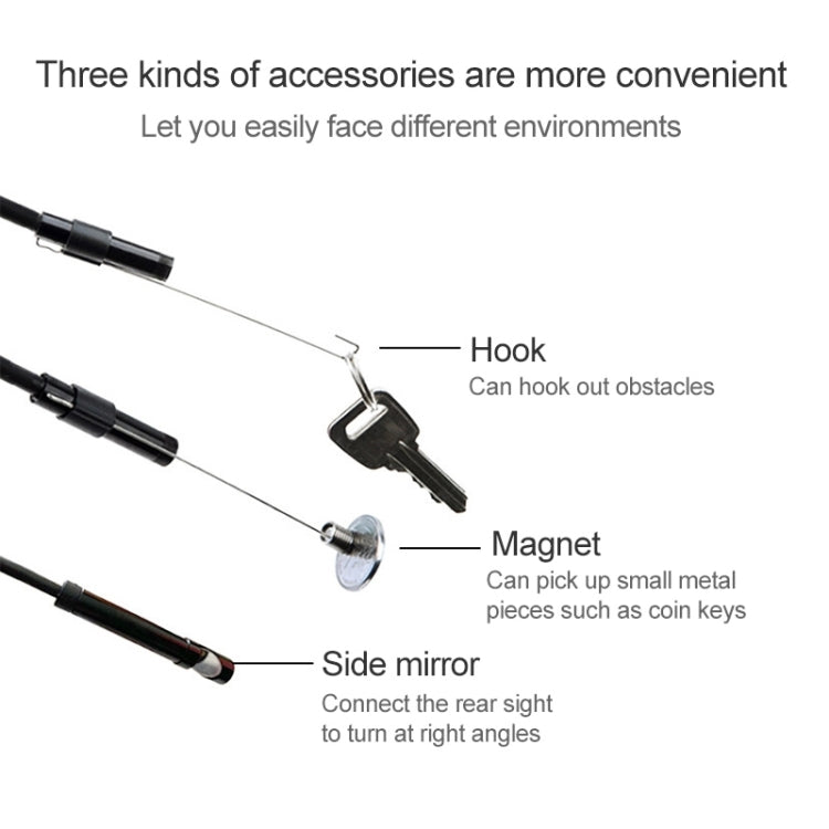 AN97 Waterproof Micro USB Endoscope Snake Tube Inspection Camera for Parts of OTG Function Android Mobile Phone, with 6 LEDs, 5.5mm, 8mm