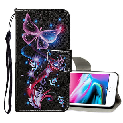 Colored Drawing Pattern Horizontal Flip Leather Case with Holder & Card Slots & Wallet, For iPhone 8 / 7, For iPhone 8 Plus / 7 Plus