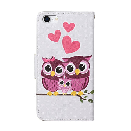 Colored Drawing Pattern Horizontal Flip Leather Case with Holder & Card Slots & Wallet, For iPhone 8 / 7, For iPhone 8 Plus / 7 Plus