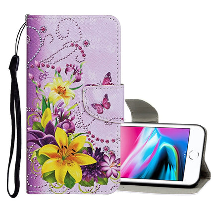 Colored Drawing Pattern Horizontal Flip Leather Case with Holder & Card Slots & Wallet, For iPhone 8 / 7, For iPhone 8 Plus / 7 Plus