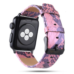 Snake Skin Texture Top-grain Leather Strap, For Apple Watch Series 7 45mm / 6 & SE & 5 & 4 44mm / 3 & 2 & 1 42mm, For Apple Watch Ultra 49mm / Series 8&7 45mm / SE 2&6&SE&5&4 44mm / 3&2&1 42mm