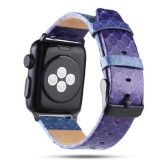 Snake Skin Texture Top-grain Leather Strap, For Apple Watch Series 7 45mm / 6 & SE & 5 & 4 44mm / 3 & 2 & 1 42mm, For Apple Watch Ultra 49mm / Series 8&7 45mm / SE 2&6&SE&5&4 44mm / 3&2&1 42mm