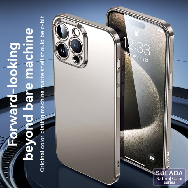 SULADA Electroplating Frosted TPU Phone Case, For iPhone 15 Pro Max, For iPhone 15 Pro, For iPhone 15 Plus