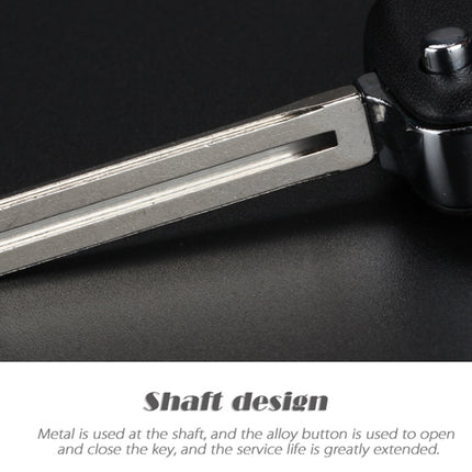 For Hyundai 3-button Folding Car Key Shell with Silver Metal Edge, For Hyundai 3-button