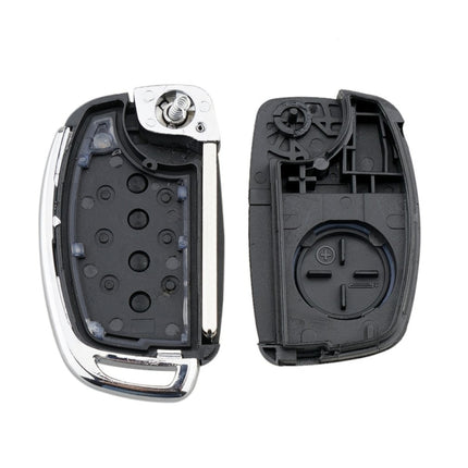 4-button Folding Car Key Shell with Metal Edge Solaris ix35 ix4 Santa For Hyundai Sonata 2014-2017 / Tucson 2016-2019 /  Santa Fe 2013-2016, For Hyundai 4-button Solaris ix35 ix4