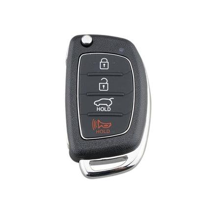 4-button Folding Car Key Shell with Metal Edge Solaris ix35 ix4 Santa For Hyundai Sonata 2014-2017 / Tucson 2016-2019 /  Santa Fe 2013-2016, For Hyundai 4-button Solaris ix35 ix4
