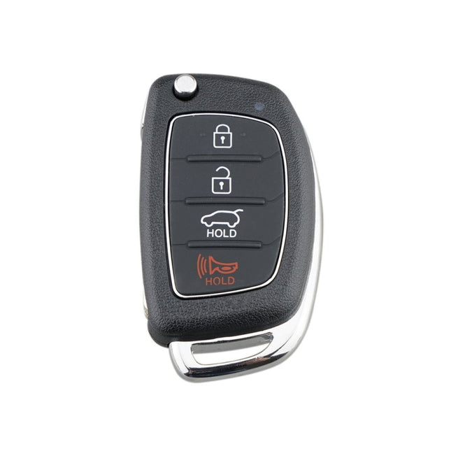 4-button Folding Car Key Shell with Metal Edge Solaris ix35 ix4 Santa For Hyundai Sonata 2014-2017 / Tucson 2016-2019 /  Santa Fe 2013-2016, For Hyundai 4-button Solaris ix35 ix4