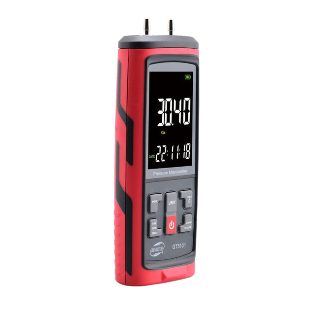 BENETECH GT5101 LCD Display Differential Pressure Meter, 1KPa, 2KPa, 4KPa, 10KPa, 40KPa, 50KPa, 125Pa, 250Pa, 100KPa