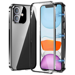 Magnetic Double-buckle HD Tempered Glass Phone Case, For iPhone 11, For iPhone 11 Pro