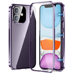 Magnetic Double-buckle HD Tempered Glass Phone Case, For iPhone 11, For iPhone 11 Pro